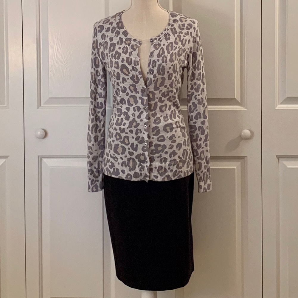 GAP leopard print cardigan